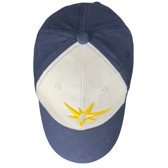 Tampa Bay Rays Member Baseball Cap Adult 58cm Navy White Strapback Embroidered - Picture 8 of 11